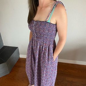 Aerie smocked summer dress. Size M. Red white and blue